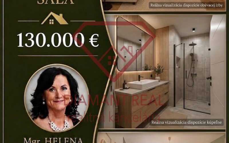 Na predaj 3 izbový byt v JEDINEČNEJ a OJEDINELEJ lokalite v meste Šaľa